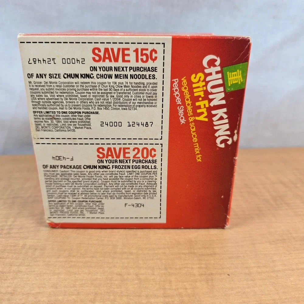 Chun King Stir Fry Kit VINTAGE for display nostalgia 29.75oz Del Monte 1984